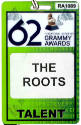 The Roots 62nd Grammy Awards "Talent" Pass with Lanyard at the Staples Center, Los Angeles, CA, January 26, 2020