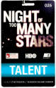 Night of Too Many Stars "Talent" Pass with Lanyard at The Theater at Madison Square Garden, New York City, NY, November 18, 2017